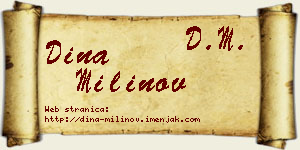 Dina Milinov vizit kartica